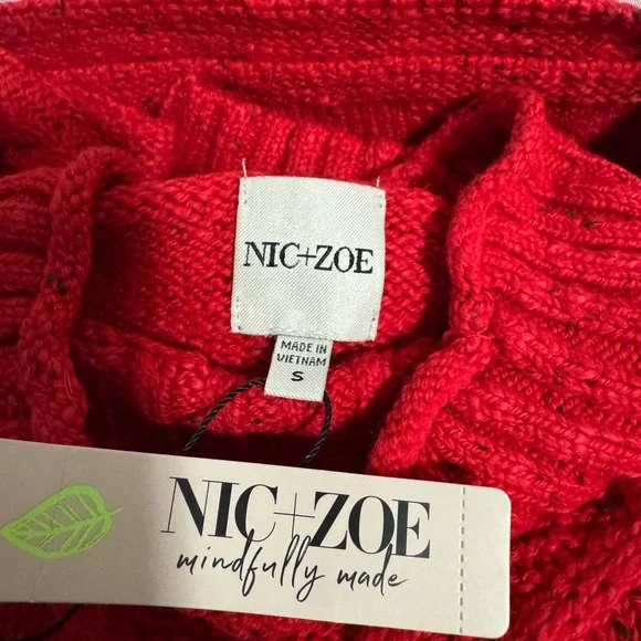 NWT NIC+ZOE Femme Cable Sweater - Picture 9 of 9
